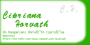 cipriana horvath business card